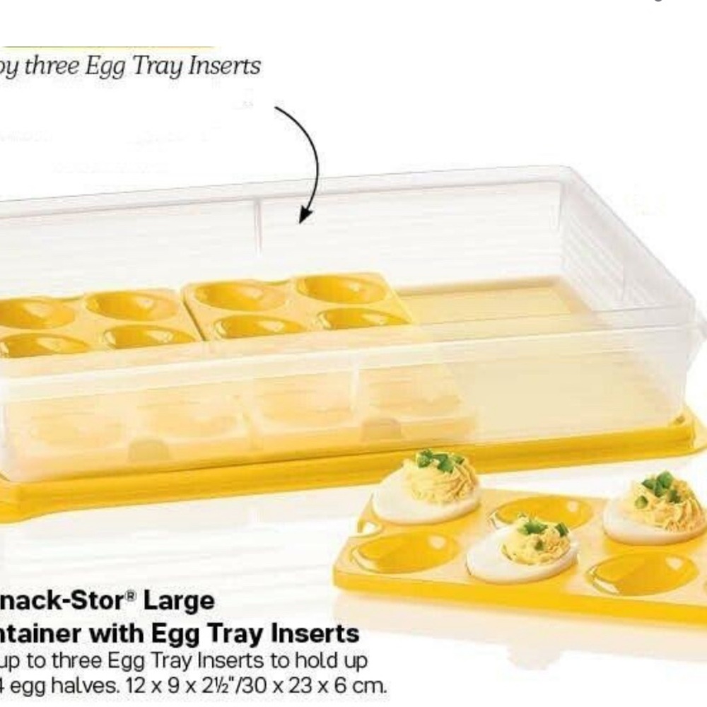 Tupperware Yellow Egg Storage Container